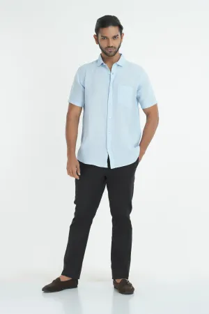 100% Linen Shirt - light blue