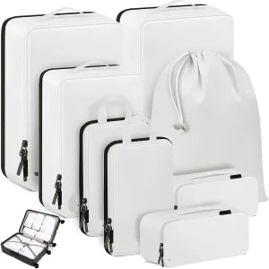10pcs Travel Packing Cubes Expandable Luggage Organizers Bags For Easy Clothes Storage And Suitcases Management