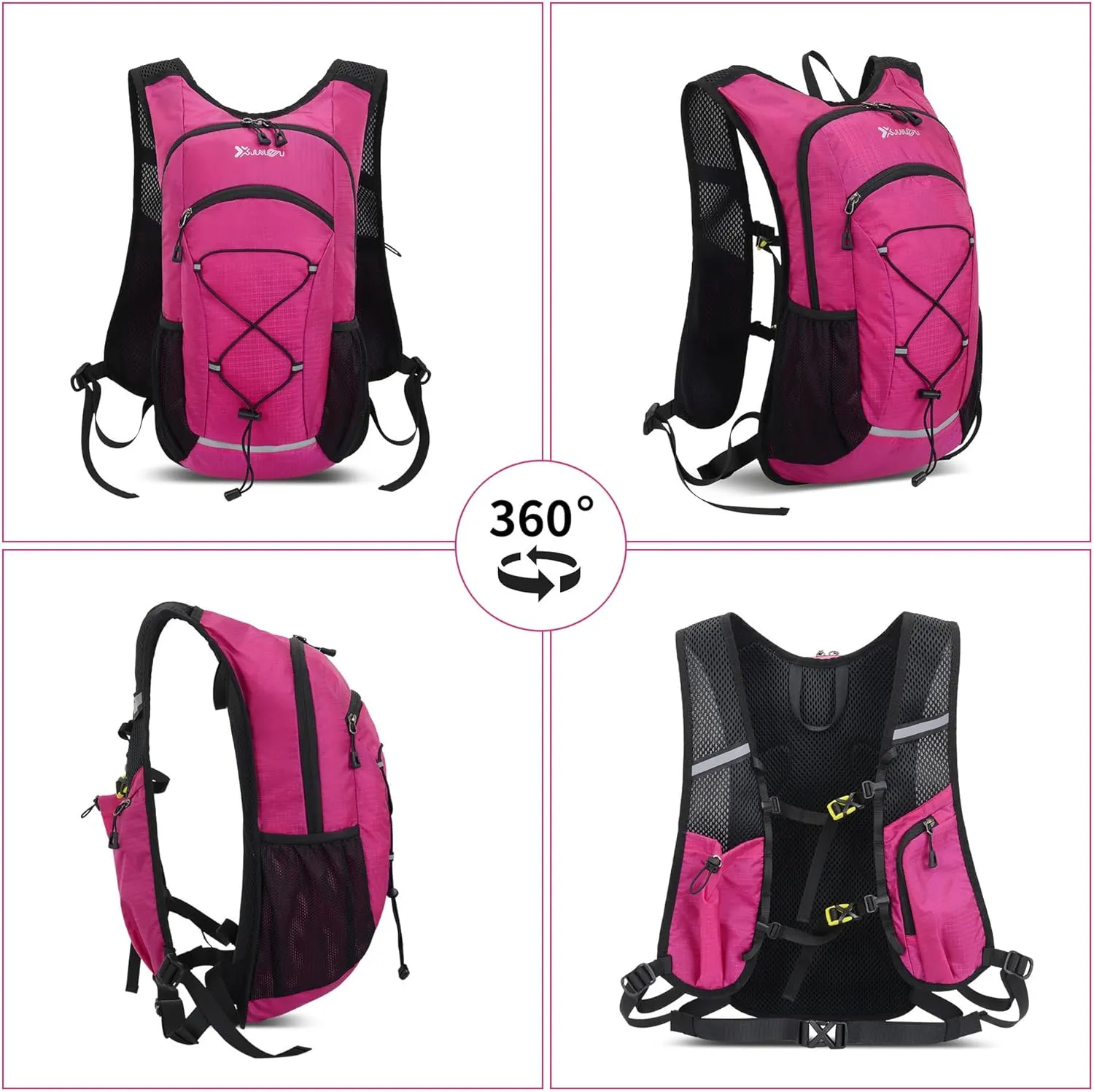 18L Hiking Backpack for Women Men Small Backpack Travel Lightweight Packable Daypack Back Pack for Camping, Pink