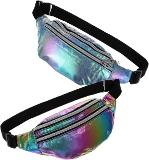 2Pcs Crossbody Fanny Pack Fashionable Waist Bag for Travel Sports and Outdoor Activities Stylish Lightweight Design for Men and Women