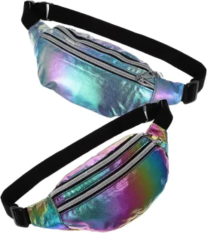 2Pcs Fanny Pack Stylish Waist Belt Bag for Men Women for Travel Concerts and Everyday Use