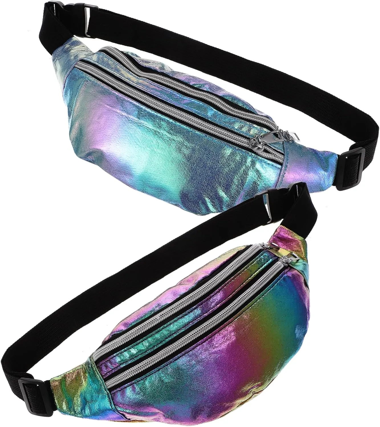 2Pcs Fanny Pack Stylish Waist Belt Bag for Men Women for Travel Concerts and Everyday Use