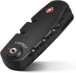 3-Digit TSA Approved Combination Lock, Black, Portable and Resettable, for Luggage, Suitcase, Backpack etc.