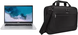 acer Aspire 1 A115-32-C96U Slim Laptop | 15.6" FHD Display | Intel Celeron N4500 Processor & Targus CityLite Laptop Briefcase Shoulder Messenger Bag for 15.6-Inch Laptop, Black (TBT053US)