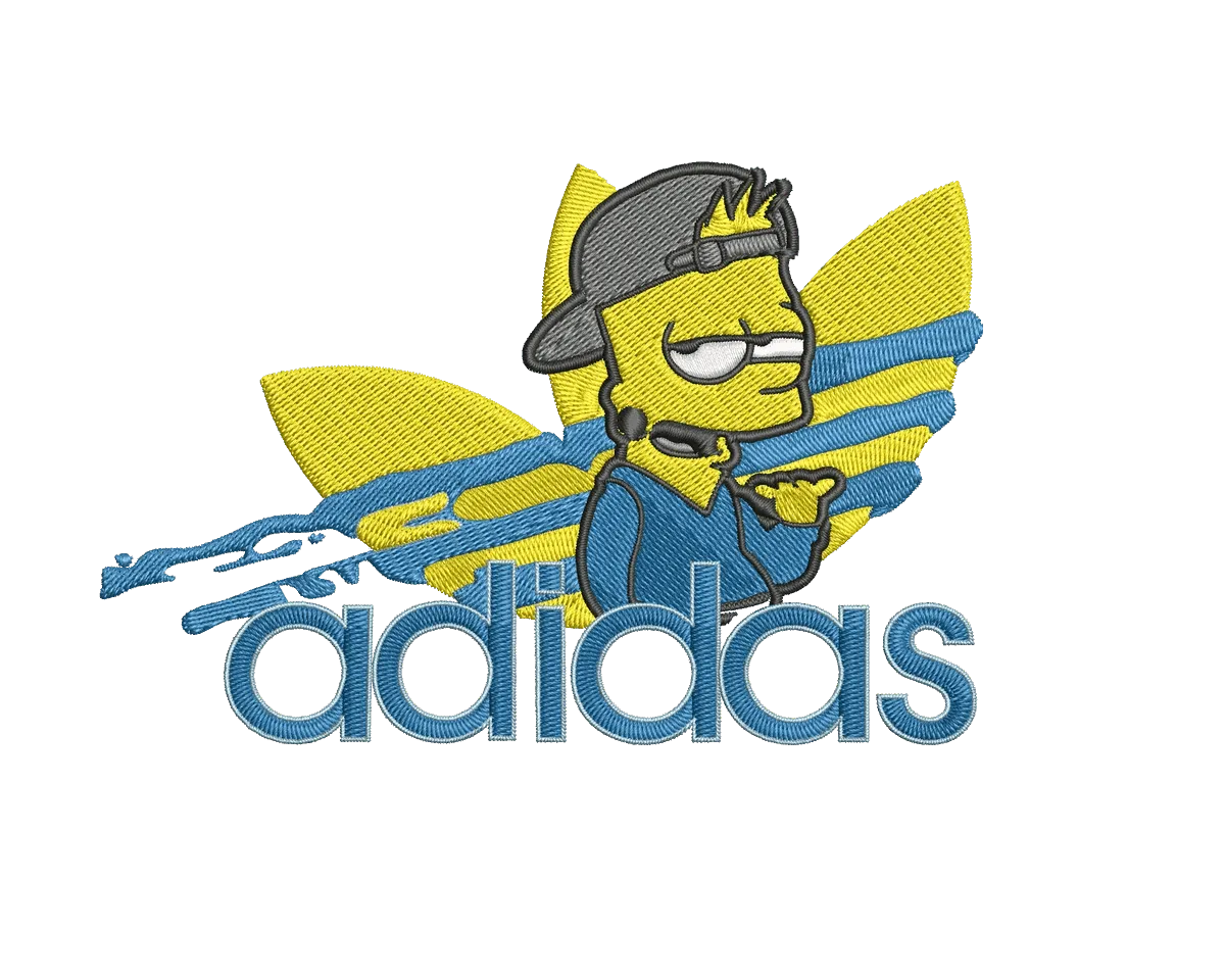 Adidas Bart Embroidery Design