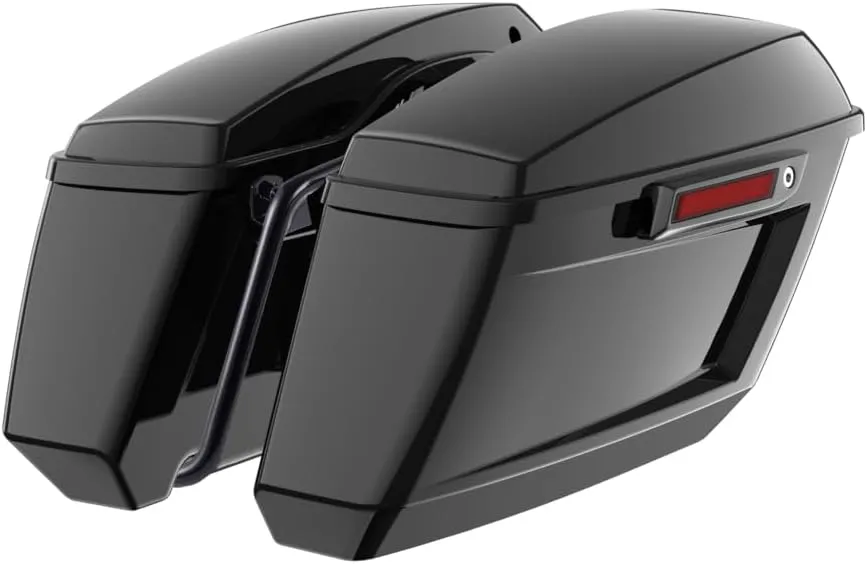 Advanblack Low Rider Saddle Bags Performance Bagger Holeshot Chopped Saddlebags Kit Fit for M8 Harley Lowrider S/ST (Vivid Black)