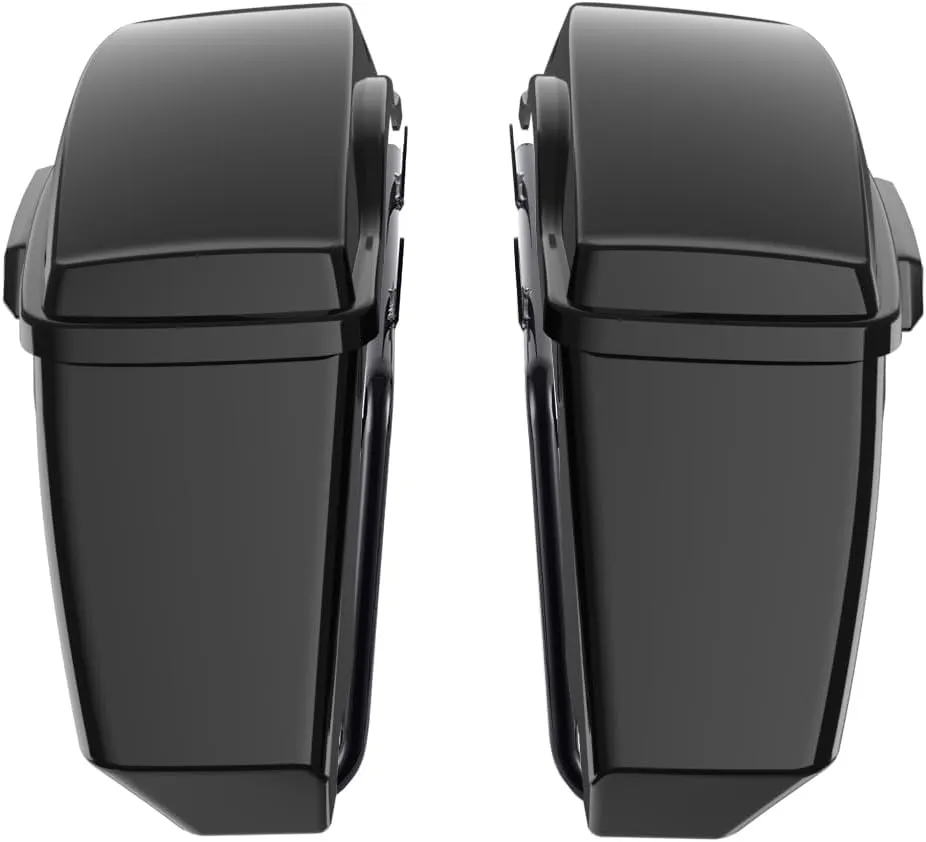 Advanblack Low Rider Saddle Bags Performance Bagger Holeshot Chopped Saddlebags Kit Fit for M8 Harley Lowrider S/ST (Vivid Black)