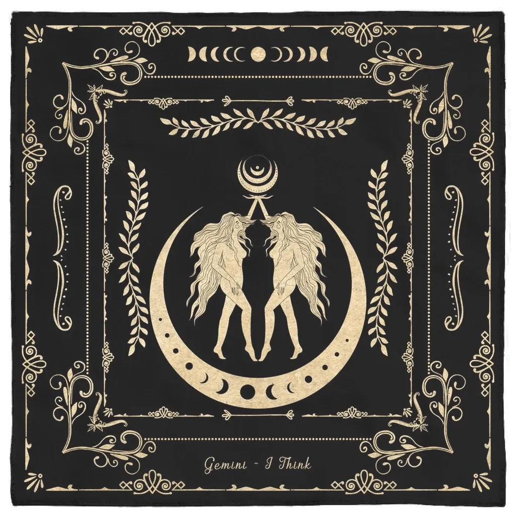 Altar Cloth Gemini (Grunge/Vintage Yellow on Black)