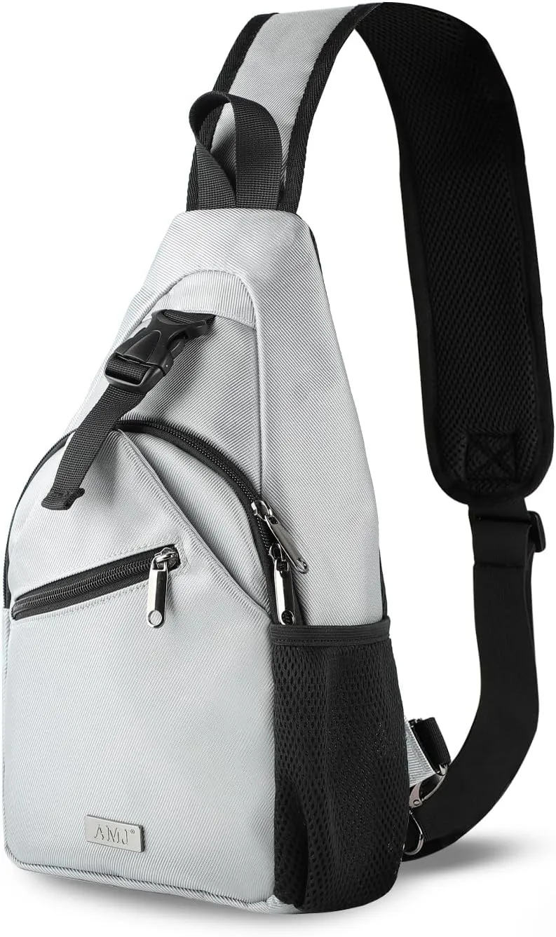 AMJ Tactical Chest Sling Bag for Men,Theft Crossbody Bag,Lightweight Hiking Shoulder Pack for Cycling, Travel, Camping