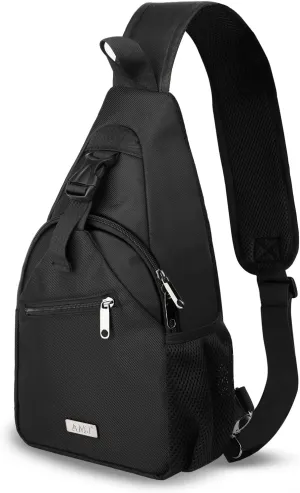 AMJ Tactical Chest Sling Bag for Men,Theft Crossbody Bag,Lightweight Hiking Shoulder Pack for Cycling, Travel, Camping