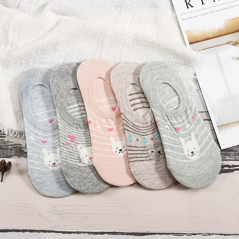 Animal Cotton Socks - 5 Pairs