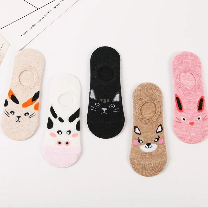 Animal Cotton Socks - 5 Pairs