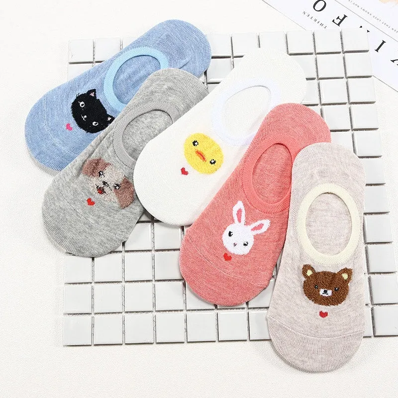 Animal Cotton Socks - 5 Pairs