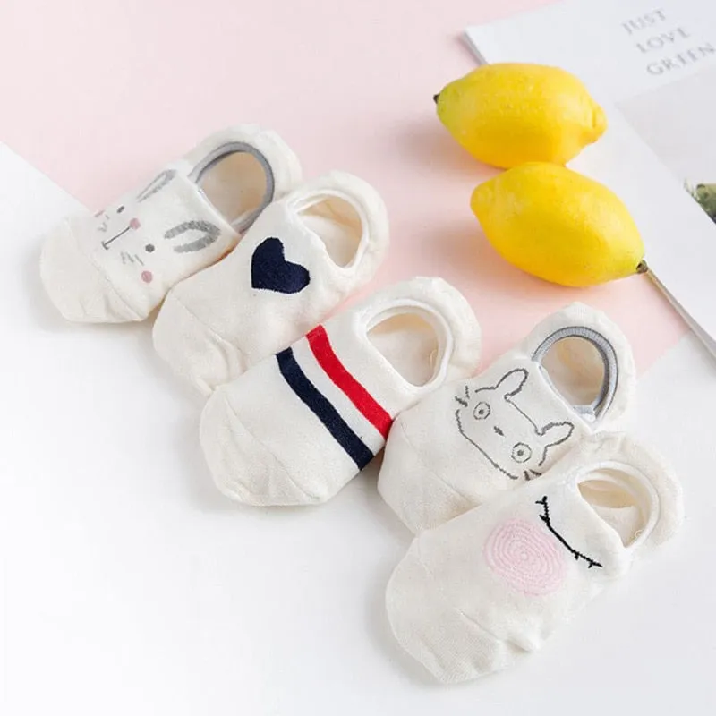 Animal Cotton Socks - 5 Pairs
