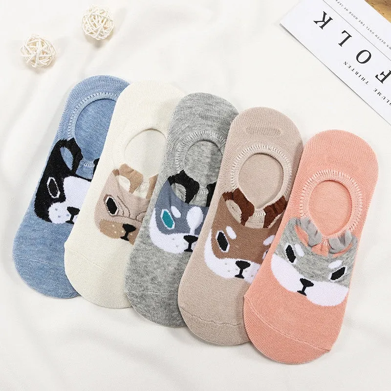 Animal Cotton Socks - 5 Pairs