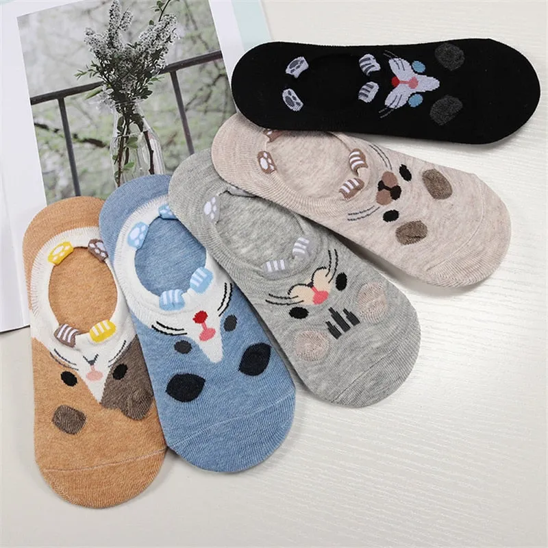 Animal Cotton Socks - 5 Pairs