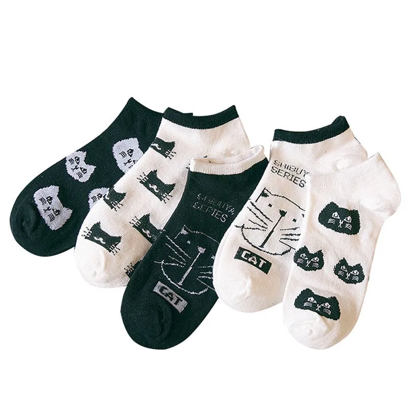 Animal Cotton Socks - 5 Pairs