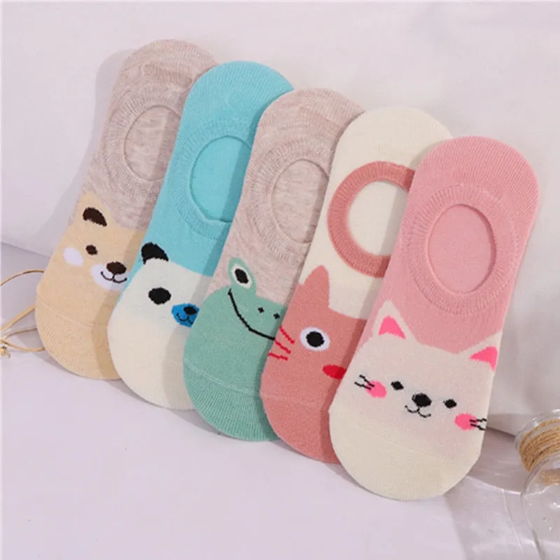 Animal Cotton Socks - 5 Pairs
