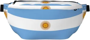 Argentine Flag Stylish Crossbody Waist Pack - Versatile And Compact Travel Pouch For Hands-Free Storage