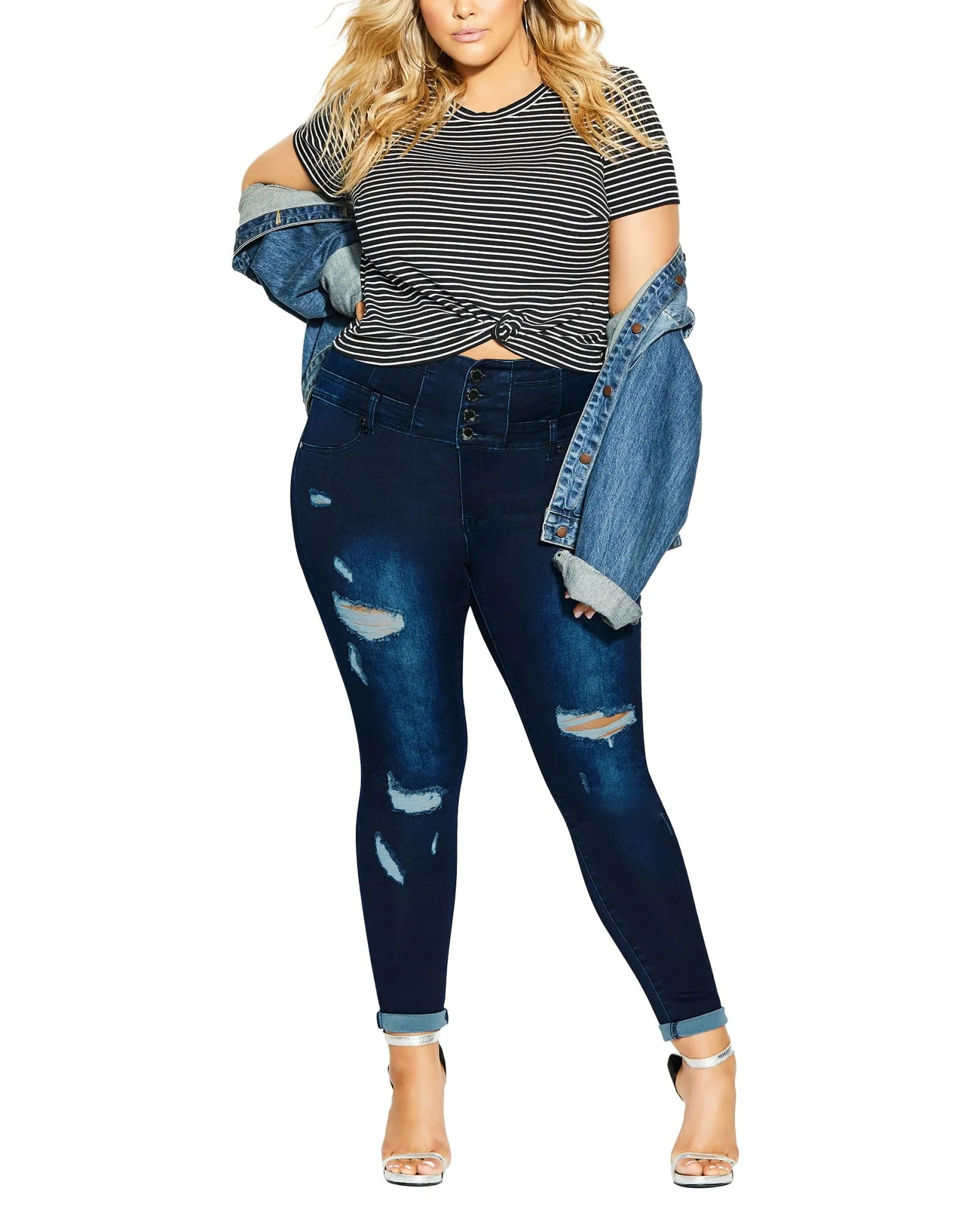 Asha Ripped Jeans | Dark Denim
