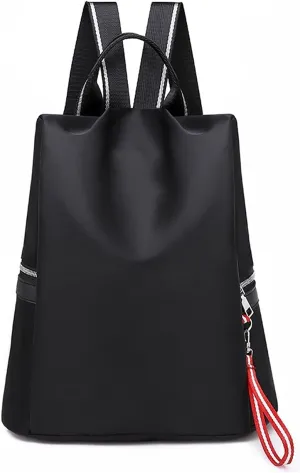 Backpack for women Double-shouldered Niujin Cloth Bag Ladies Backpacks (Black)