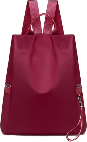Backpack for women Double-shouldered Niujin Cloth Bag Ladies Backpacks (Red)