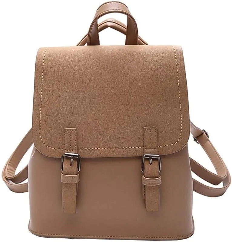 Backpack for women Fashion Girl Style Travel Shouder Bag Backpacks Female Bags Lady (Brown)