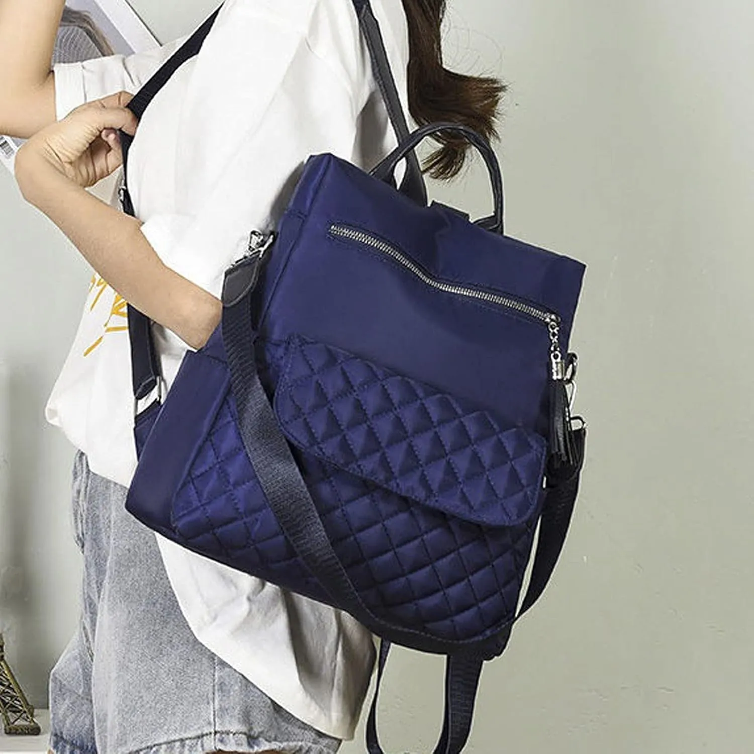 Backpack women Backpacks Large Capacity Female School Bag Casual Laptop For Ladies Bags (Red)