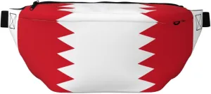 Bahraini Flag Stylish Crossbody Waist Pack - Versatile And Compact Travel Pouch For Hands-Free Storage