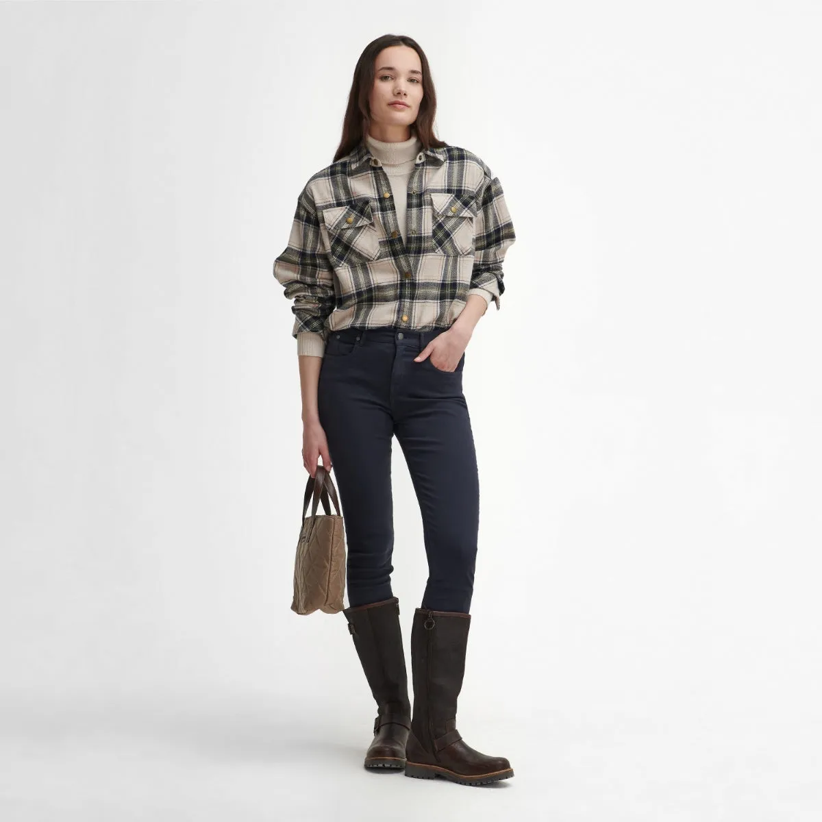 Barbour Highfield Check Women's Shirt | Sand Dune Check