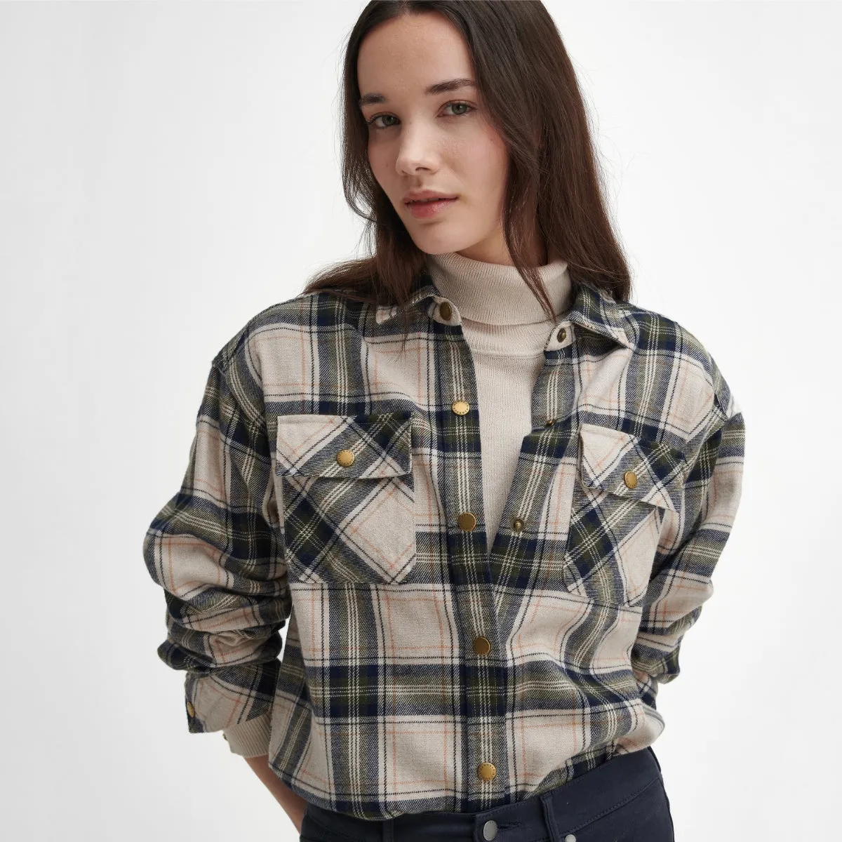 Barbour Highfield Check Women's Shirt | Sand Dune Check
