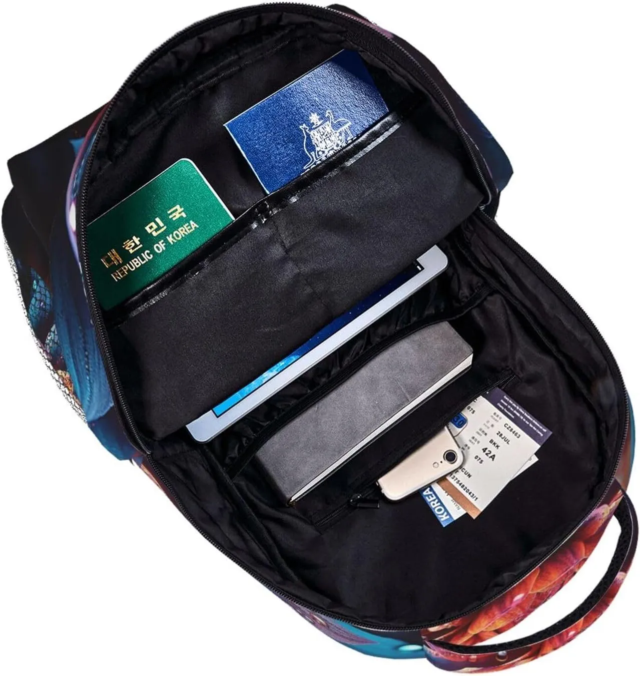 Beautiful Color Flower Backpack for Men Women Casual Daypack Laptop Backpack Computer Bag Travel Laptop Bag