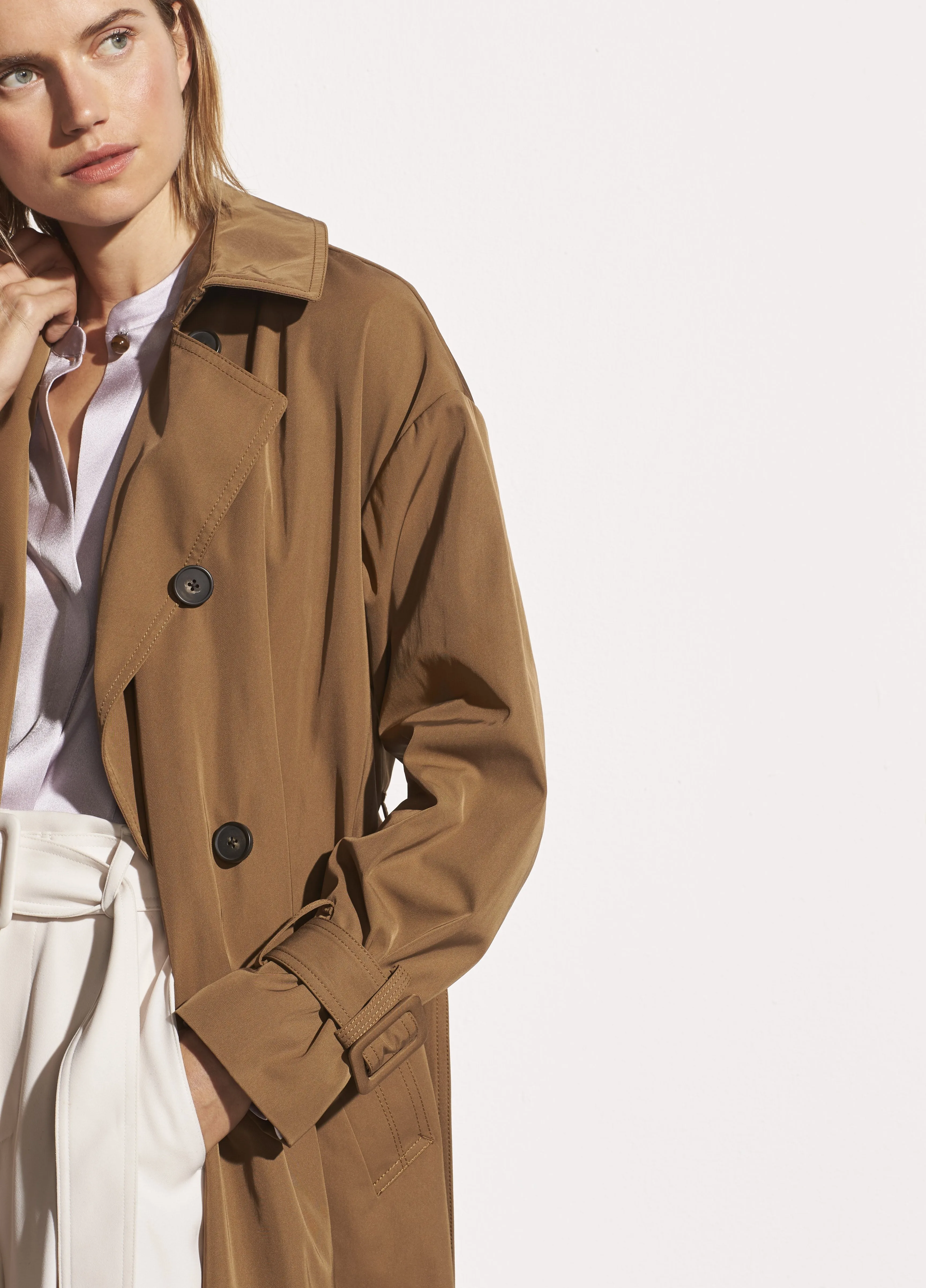 Belted Trench in Tapenade