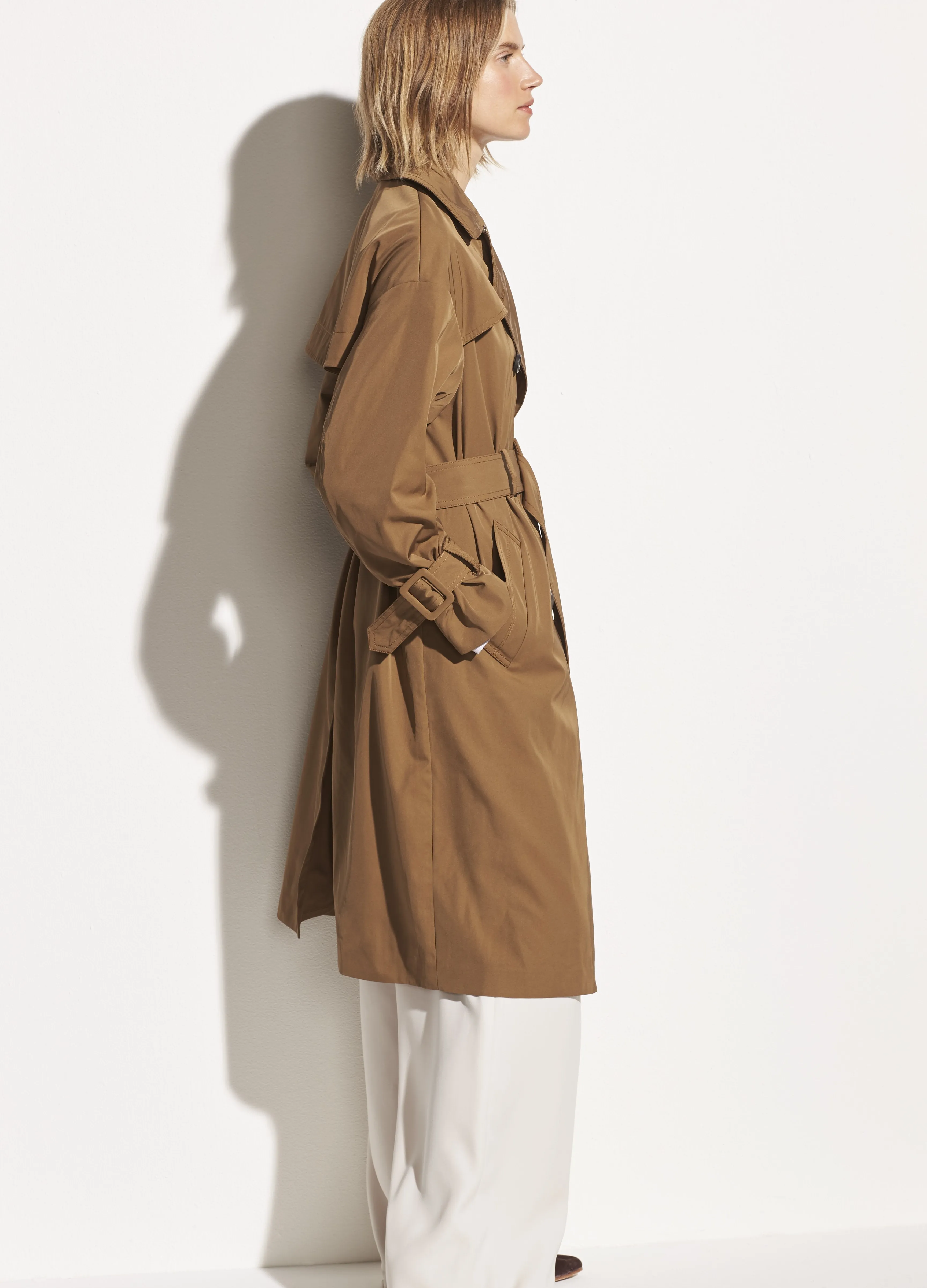 Belted Trench in Tapenade