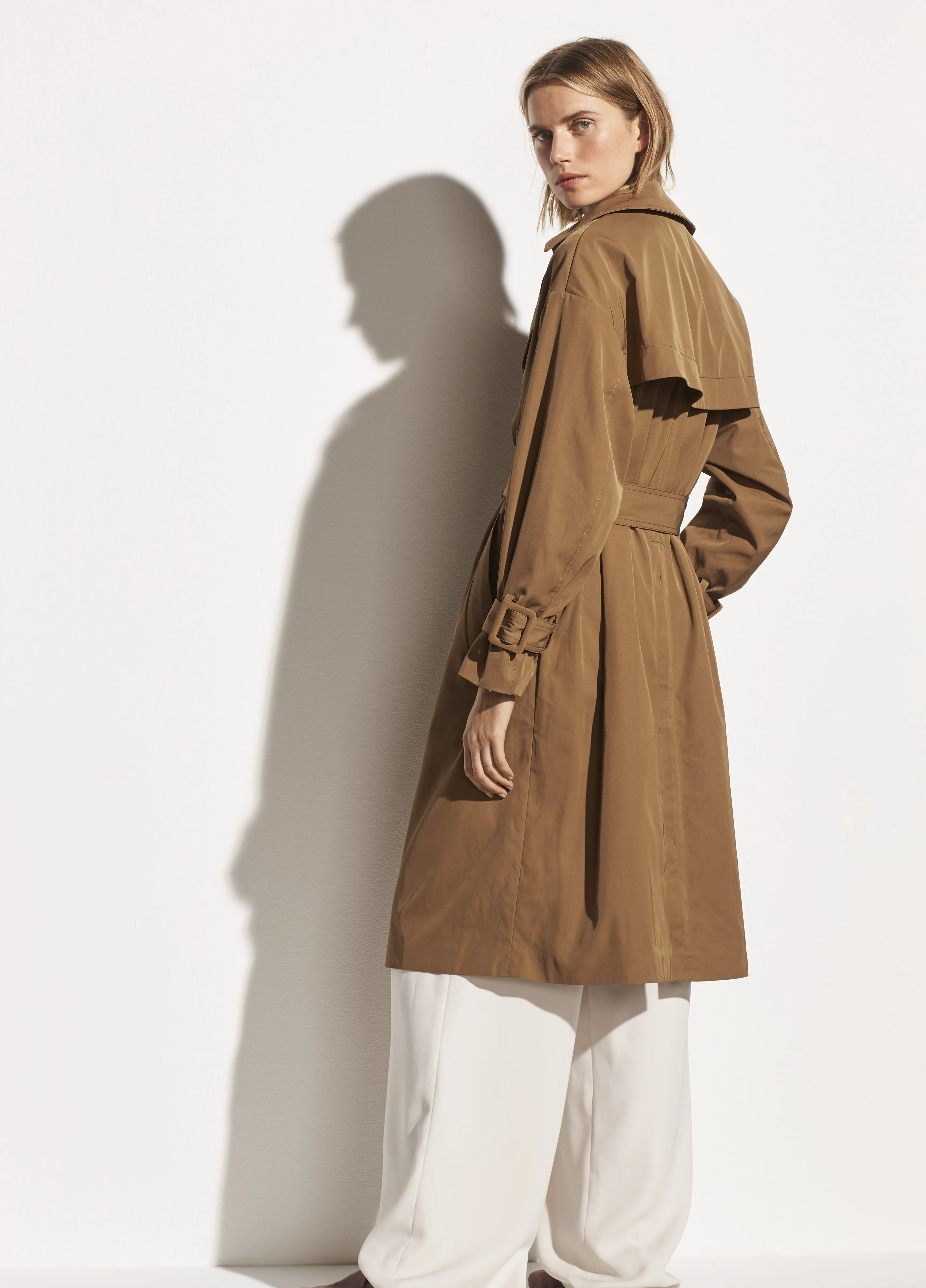 Belted Trench in Tapenade