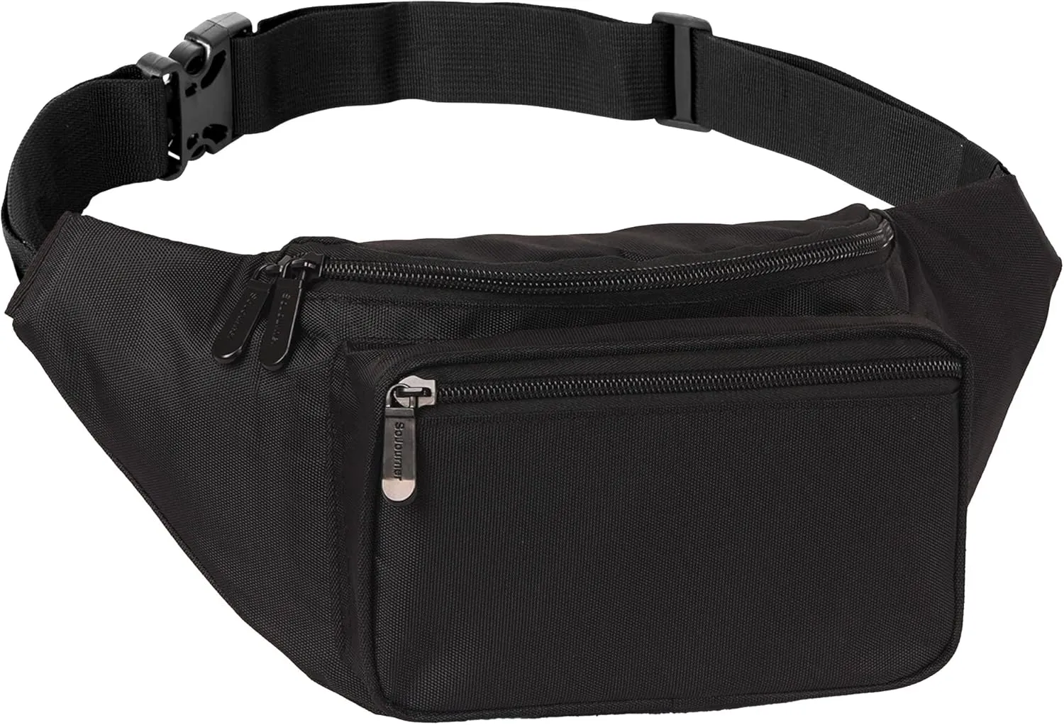 Black Fanny Pack Belt Bag I Mens Fanny Packs for Women Fashionable - Crossbody Bag Bum bag Waist Bag Waist Pack - Hands Free for Hiking, Halloween, Running, Travel, Waterproof and more