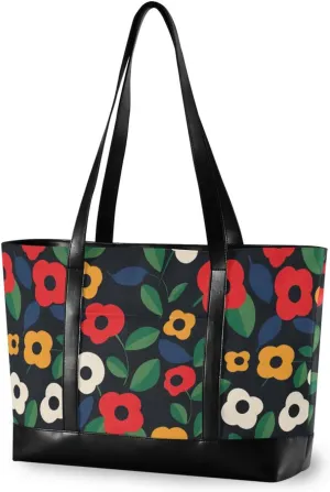 Black Mattis Flowers professional laptop bags with zipper nurse work bags for college with diaper bolso para laptop mujer