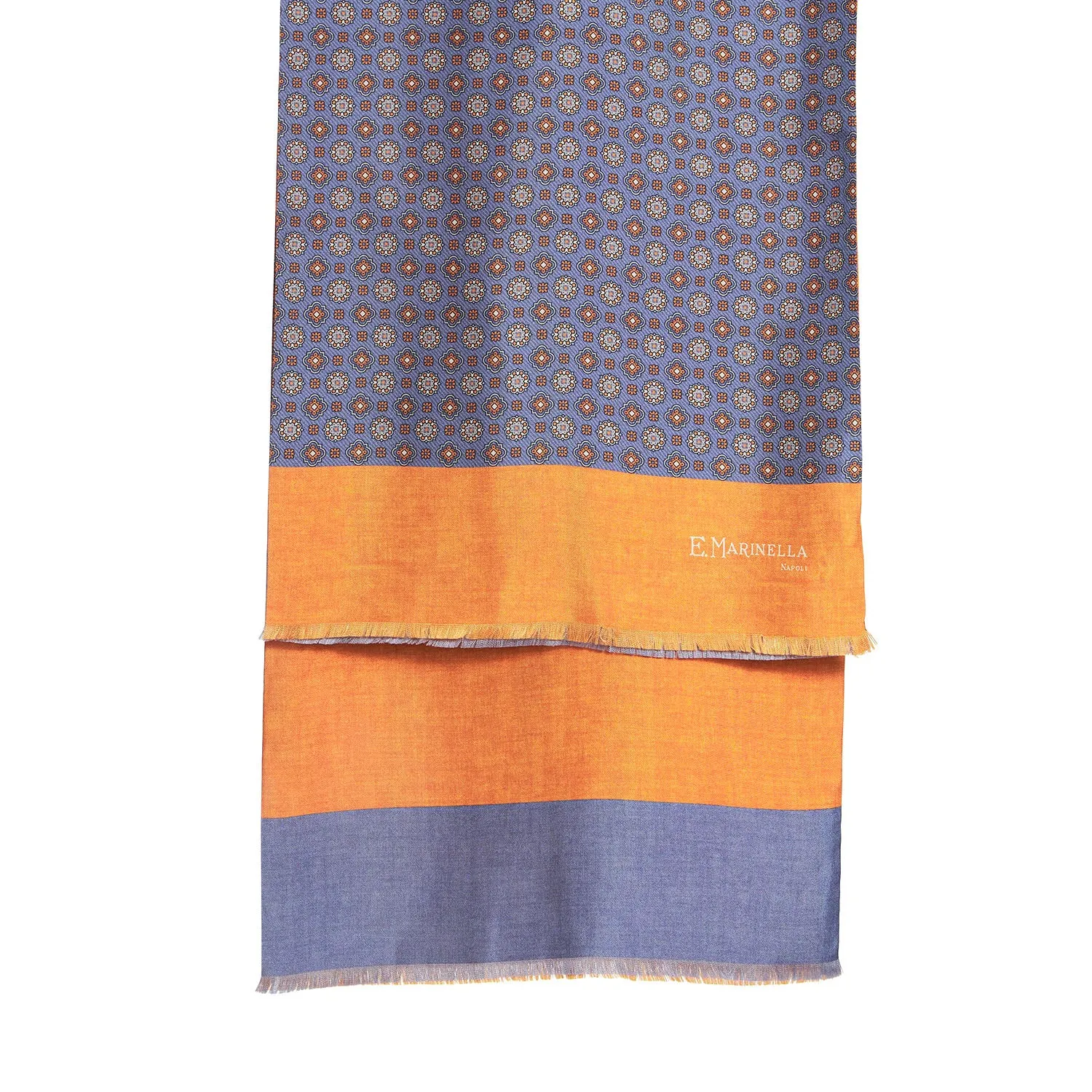 BLUE DOUBLE SILK SCARF