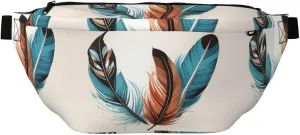 Bohemian Feather Stylish Crossbody Waist Pack - Versatile And Compact Travel Pouch For Hands-Free Storage