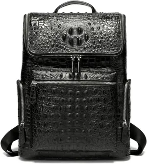 Bookbags Travel Bags Casual Daypack Mens Leather Backpacks Briefcases Hiking Daypacks Laptop Bags (Black)