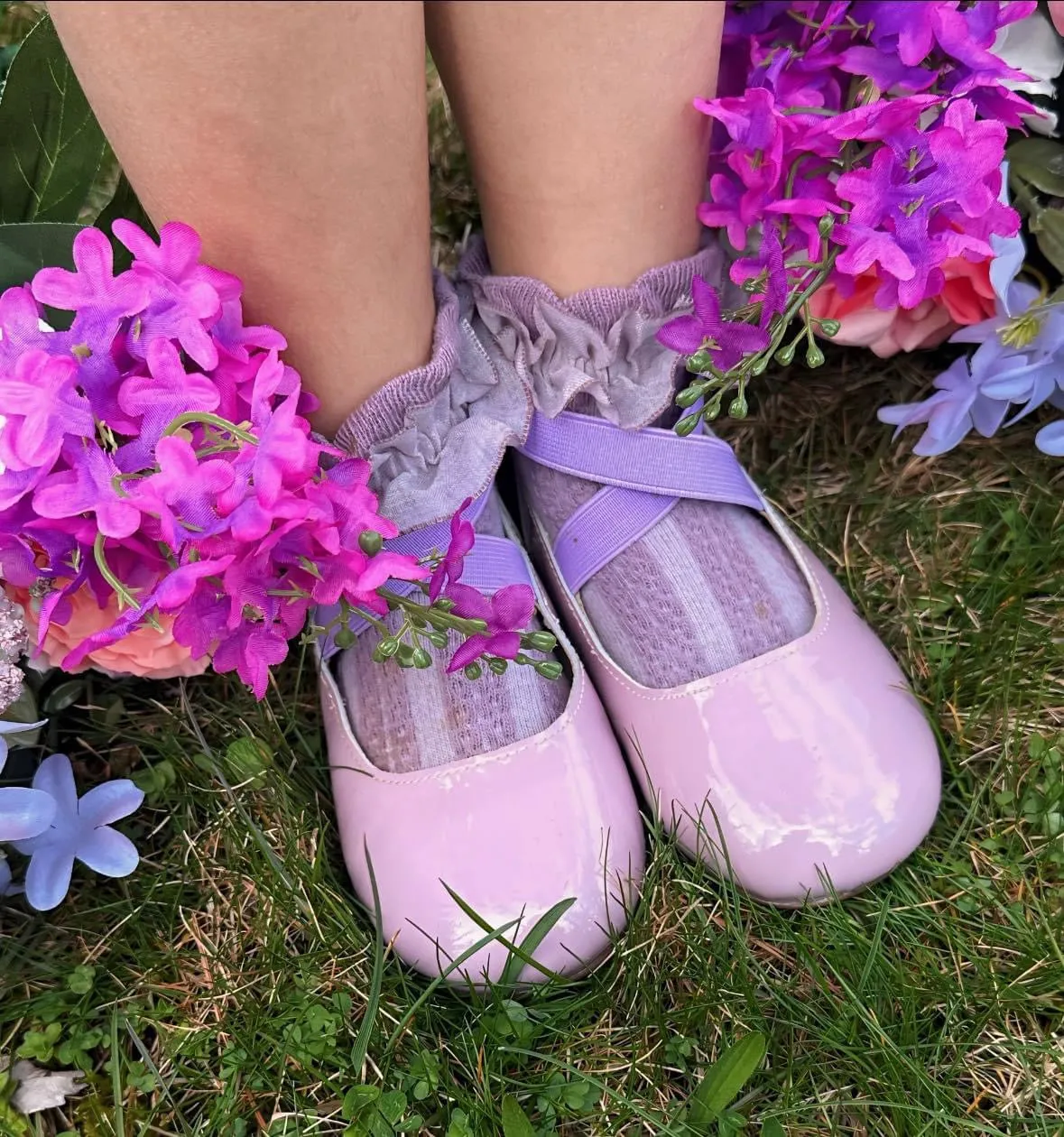 Bow Back Ballet - Lavender Patent Leather