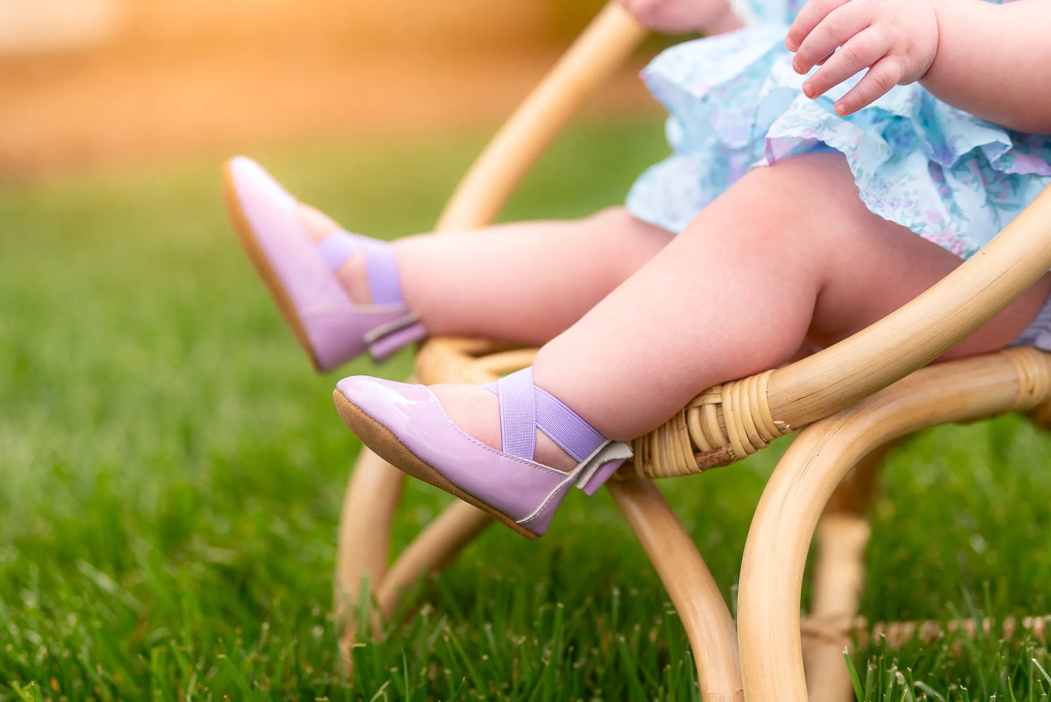 Bow Back Ballet - Lavender Patent Leather