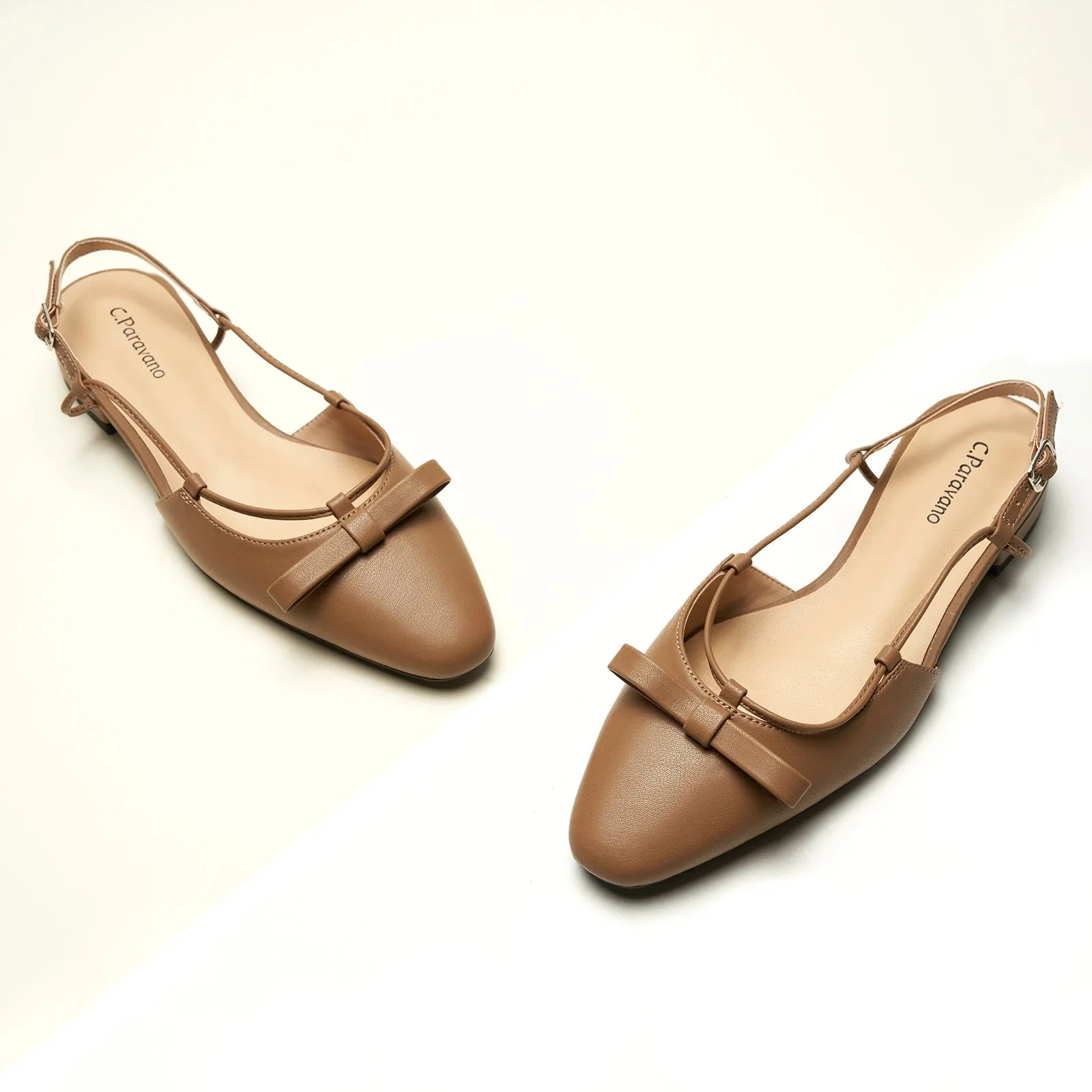 Bow Slingback Flats(Lena E) Social