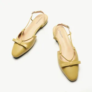 Bow Slingback Flats(Lena E) Social