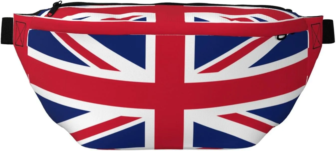 British Flag Stylish Crossbody Waist Pack - Versatile And Compact Travel Pouch For Hands-Free Storage