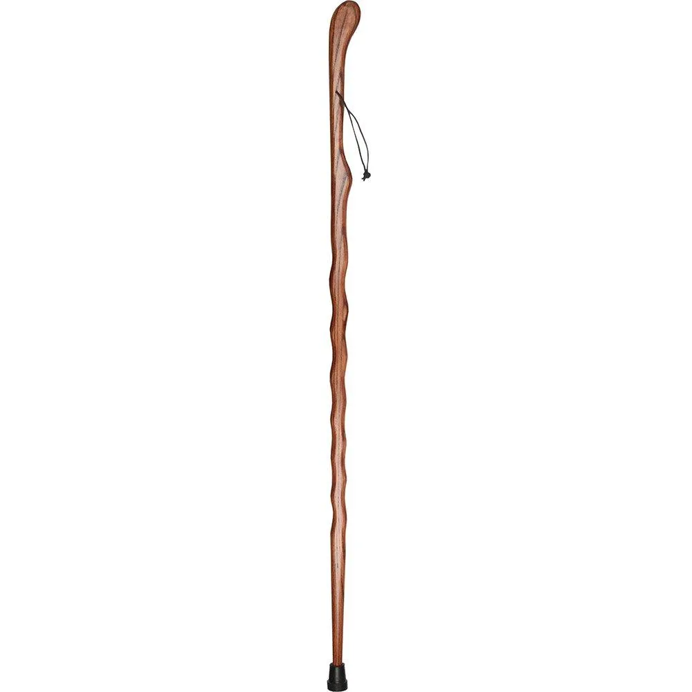 Brown Ash Riverbend Hiking Staff: Durable & Natural Design