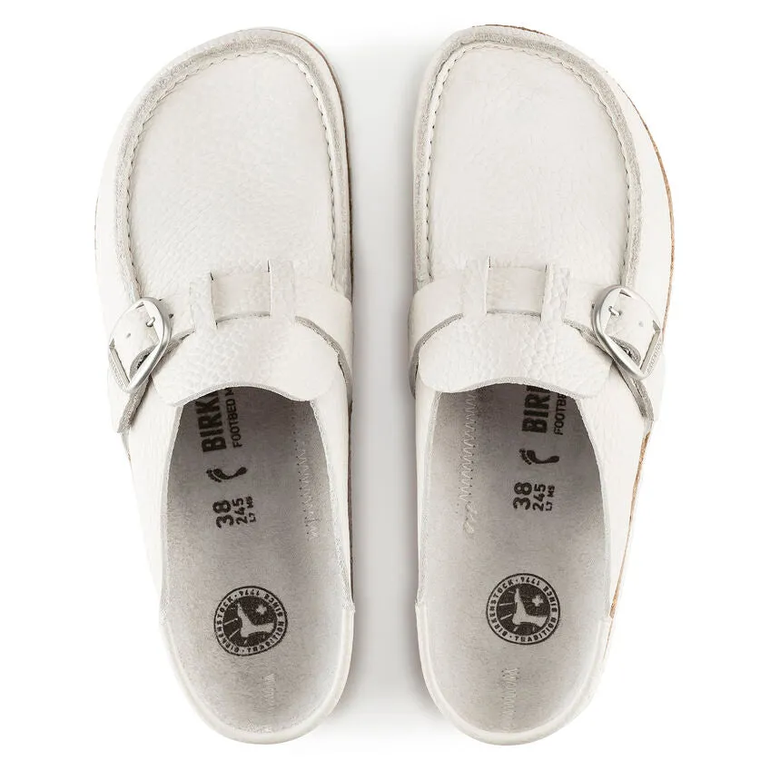 Buckley Unlined Moc-Toe Clog in White