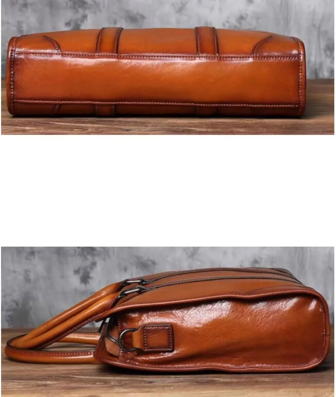 Business Briefcases Handbags Mens Carrying Cases Laptop Bags Leather Messenger Shoulder Bags 14.5Inch