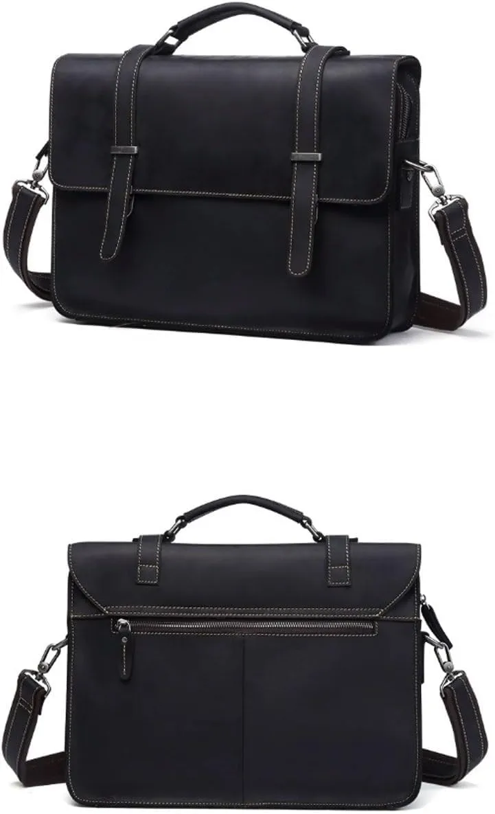 Business Briefcases Men's Leather Large Messenger Shoulder Bags Laptop Bags Casual Daypacks Carrying Cases