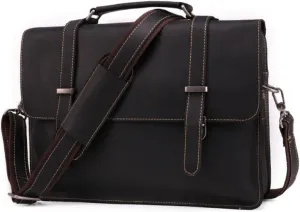 Business Briefcases Men's Leather Large Messenger Shoulder Bags Laptop Bags Casual Daypacks Carrying Cases